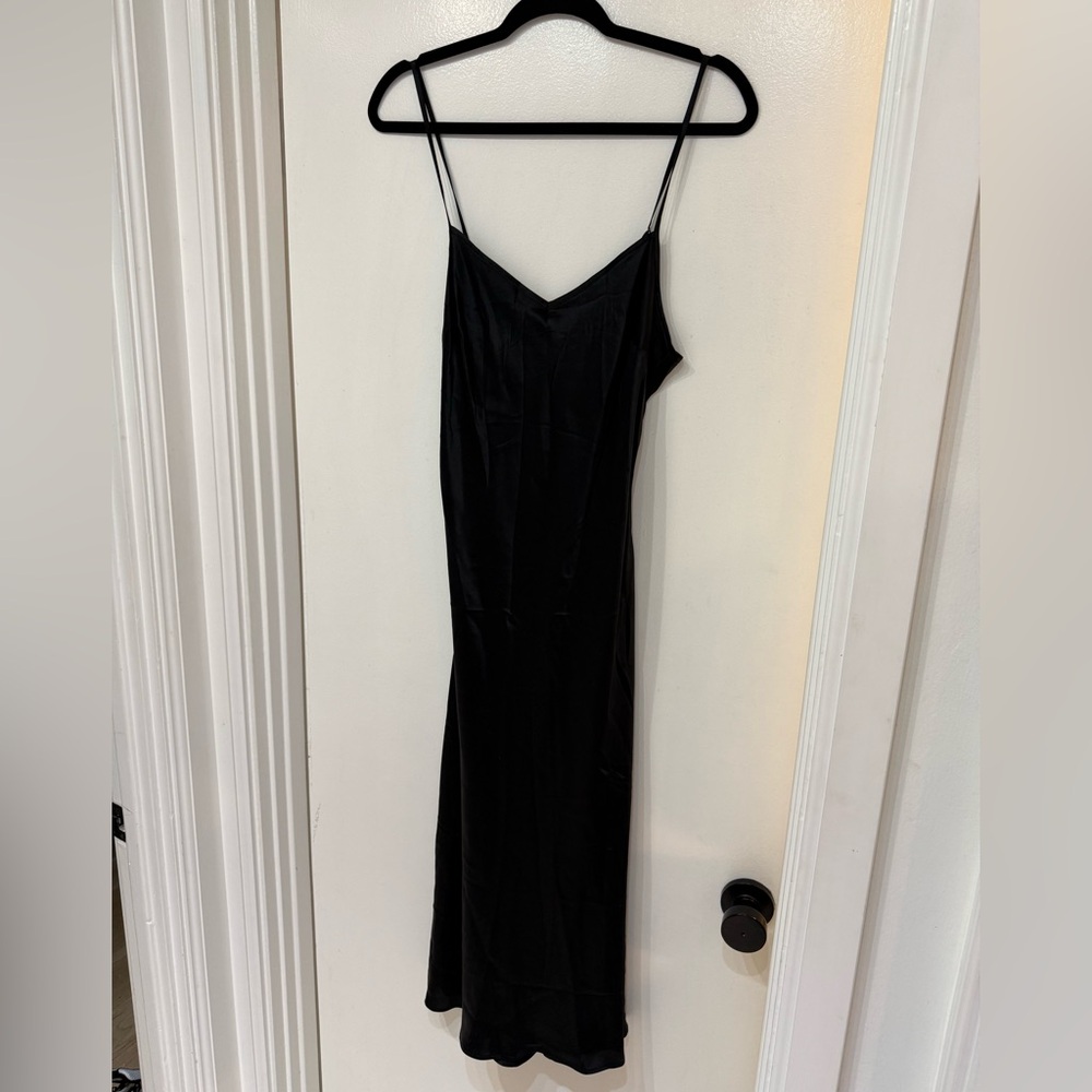 Reformation Black 100% Silk Dress Size 6 $298